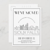 Sioux Falls Modern Deko | Änderung der Anschrift Ankündigungspostkarte (Vorne/Hinten)