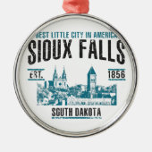 Sioux Falls Ornament Aus Metall (Vorne)