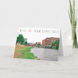 Sioux Falls Skyline Grußkarte Feiertagskarte