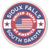 SIOUX FALLS, South Dakota Aufkleber (Vorderseite)