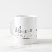 Sioux Falls, South Dakota| City Stylized Skyline Kaffeetasse (Vorderseite Links)