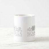 Sioux Falls, South Dakota| City Stylized Skyline Kaffeetasse (Mittel)