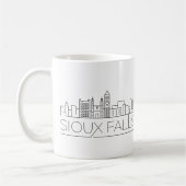 Sioux Falls, South Dakota| City Stylized Skyline Kaffeetasse (Links)
