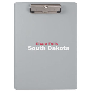 Sioux Falls, South Dakota Clipboard Klemmbrett