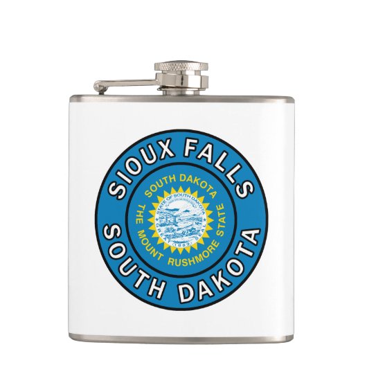 Sioux Falls South Dakota Flachmann (Vorderseite)