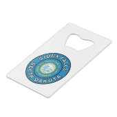 Sioux Falls South Dakota Geldbeutel Flaschenöffner (Vorderseite Schrägansicht)