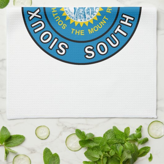 Sioux Falls South Dakota Geschirrtuch (Gefaltet)