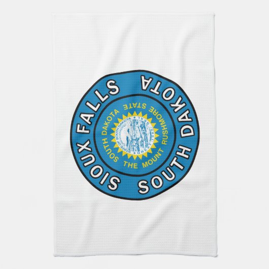 Sioux Falls South Dakota Geschirrtuch (Vertikal)