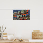 Sioux Falls, South Dakota - Große Buchstabenszenen Poster (Küche)