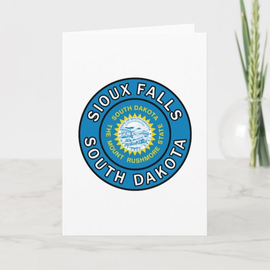 Sioux Falls South Dakota Karte (Vorderseite)