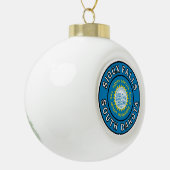 Sioux Falls South Dakota Keramik Kugel-Ornament (Links)