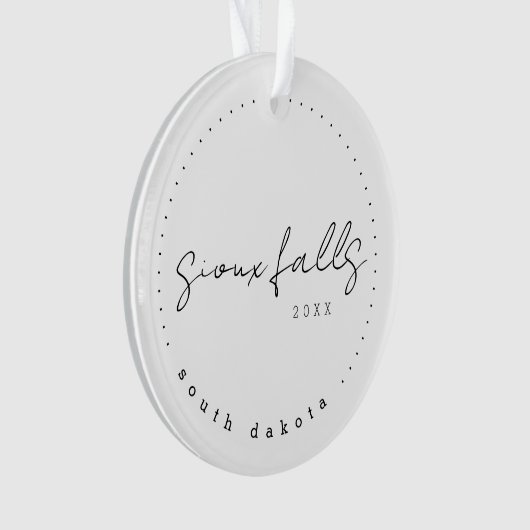 Sioux Falls, South Dakota SD Travel Vereinigte Sta Ornament (Vorderseite)