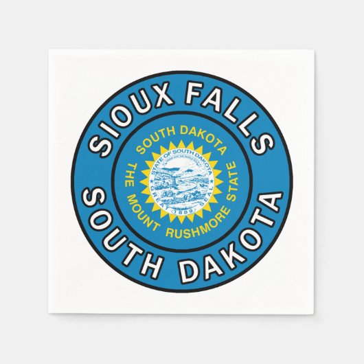 Sioux Falls South Dakota Serviette (Vorderseite)