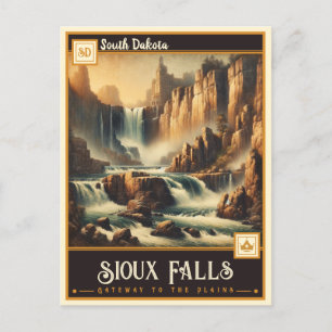 Sioux Falls, South Dakota Vintage Postkarte