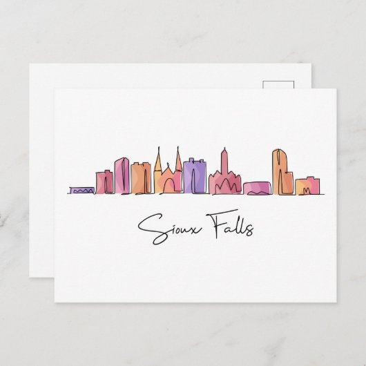 Sioux Falls SUTH DAKOTA Postkarte (Vorne/Hinten)