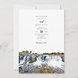 Sioux Falls Wasserfall Hochzeit Einladung
