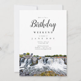 Sioux Falls Waterfall Geburtstagswochenende Einlad Einladung
