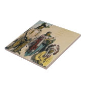 Sioux indisches graues Eagle und Familie Fliese (Seite)