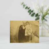 Sioux-Jäger mit Bogen neben Tipi Postkarte (Stehend Vorderseite)