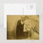 Sioux-Jäger mit Bogen neben Tipi Postkarte (Vorne/Hinten)