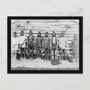 Sioux-Kriegspartei - Vintage-Porträt Postkarte
