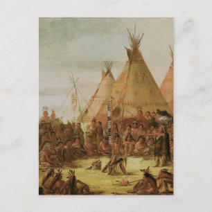 Sioux-Kriegsrat Postkarte