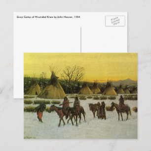 Sioux-Lager bei Wounded Knee von John Hauser Postkarte