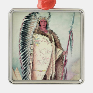 Sioux-Leiter, 'das schwarze Rock Ornament Aus Metall
