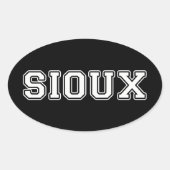 Sioux Ovaler Aufkleber (Vorderseite)