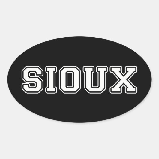 Sioux Ovaler Aufkleber (Vorderseite)