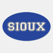 Sioux Ovaler Aufkleber (Vorderseite)