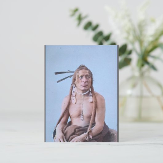 Sioux Warrior (ca. 1890) Postkarte (Stehend Vorderseite)