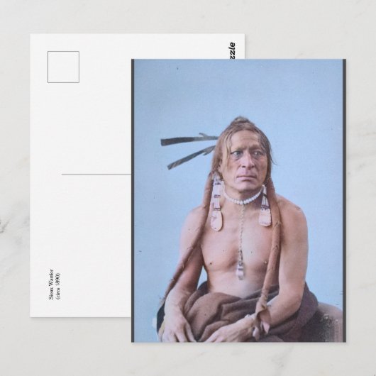 Sioux Warrior (ca. 1890) Postkarte (Vorne/Hinten)