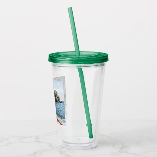 SIP! 🥤 Akryltumbler mit Strohdesign Acryltrinkbecher (Links)