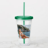 SIP! 🥤 Akryltumbler mit Strohdesign Acryltrinkbecher (Vorderseite)