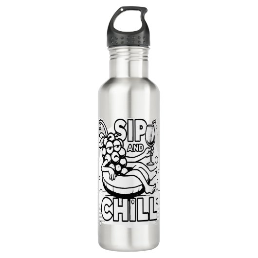 Sip and Chill Edelstahlflasche (Vorderseite)