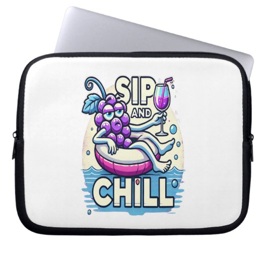Sip and Chill Electronics Bag Laptopschutzhülle (Vorderseite)