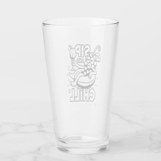 Sip and Chill Glas (Rückseite)