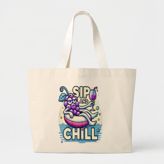 Sip and Chill Toop Bag Jumbo Stoffbeutel (Vorne)