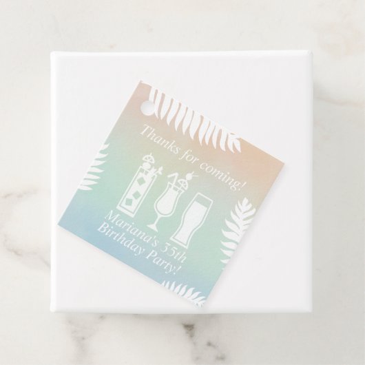 Sip and Dip Pool Gastgeschenke Geschenkanhänger (Beispiel)