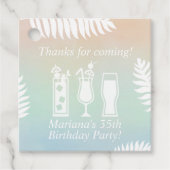 Sip and Dip Pool Gastgeschenke Geschenkanhänger (Vorderseite)