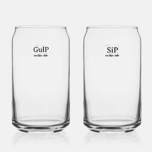 Sip and Gulp Glass Dosenglas (Rückseite)