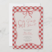 Sip and paint baby shower einladung (Vorderseite)