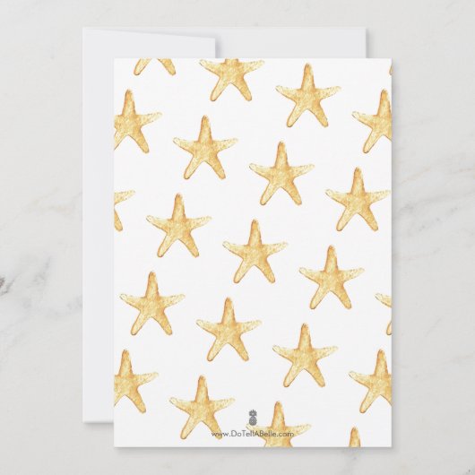 Sip and Sea Einladungen Thema Wasserfarben (Rückseite)