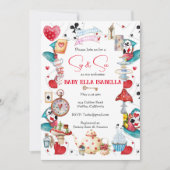 Sip and See Alice Tee Party Einladung (Vorderseite)