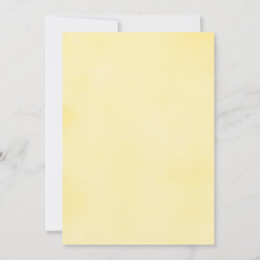 Sip and See Baby Girl Sunflower gelbe Babydusche Einladung (Rückseite)