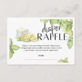 Sip and See Diaper Raffle Card Mitteilungskarte (Vorderseite)