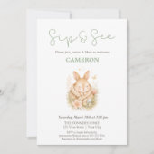 Sip and See Easter Bunny Boy Girl Einladung (Vorderseite)