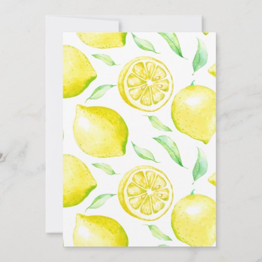 Sip and See: Eine Citrus Coed Baby Dusche Einladung (Rückseite)