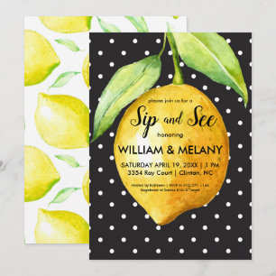 Sip and See: Eine Citrus Coed Baby Dusche Einladung